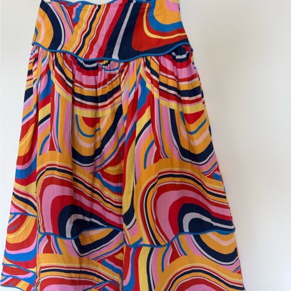 Farm Rio Colorwaves midi skirt - Picture 3 of 7
